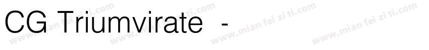 CG Triumvirate长粗字体转换